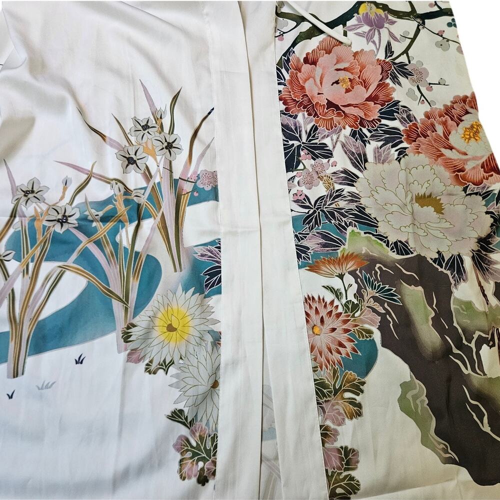 Kim + Ono Cherry Blossom Long Kimono Robe NWT